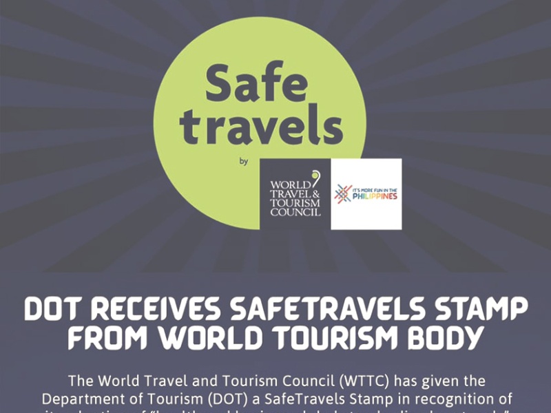 DOT receives SafeTravels stamp from world tourism body